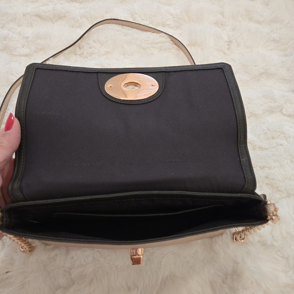 Coach Crosstown Metallic ROSE Gold Crossbody Purse Pebble Leather - Picture 5 of 10